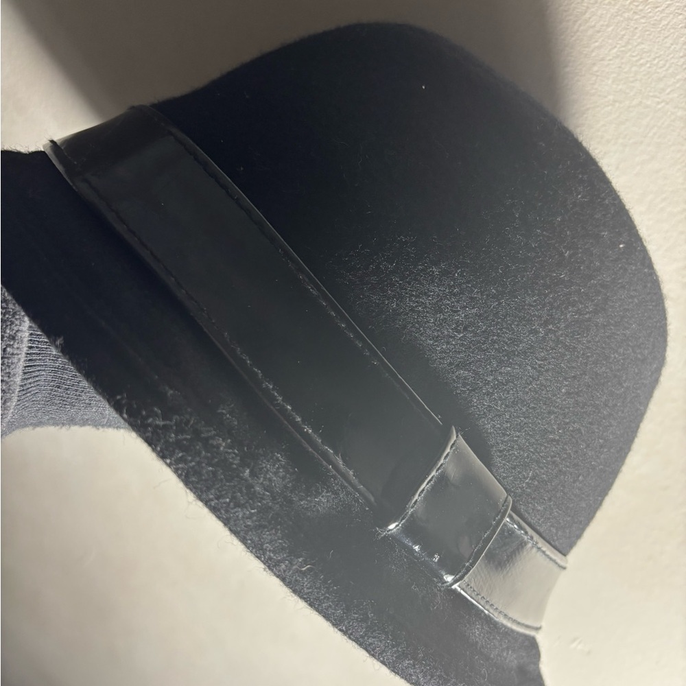 Black Fedora Hat with Leather Band